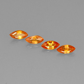 1.14 ct Orange Sapphire Gemstone, Sapphire Gem in Marquise Facet Shape for Sale.