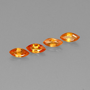 1.14 ct Orange Sapphire Stone, Natural Sapphire in Marquise Facet Shape for Sale