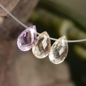1.67 ctw Multicolor Sapphire Stones, Natural Sapphire in Briolette with Hole Shape for Sale
