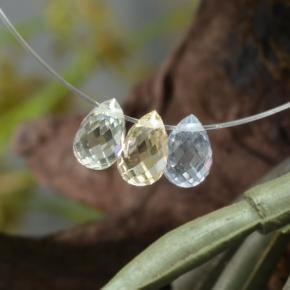 2.12 ctw Multicolor Sapphire Stones, Natural Sapphire in Briolette with Hole Shape for Sale