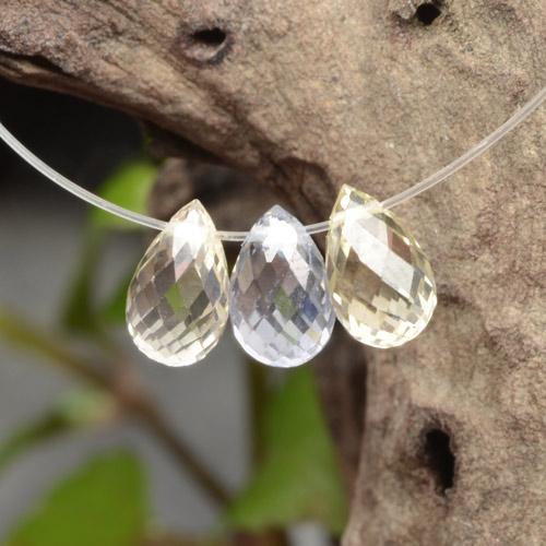 Mehrfarbig Saphir Edelstein - 0.8ct Briolette mit Loch (ID: 269630)