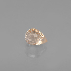 0.57 ct Orange Sapphire Gemstone, Sapphire Gem in Briolette with Hole Shape for Sale.