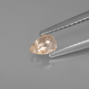 Sapphire Gemstone in 5 x 3.7 mm Size for Sale, Sapphire Stone in Light Orange Color
