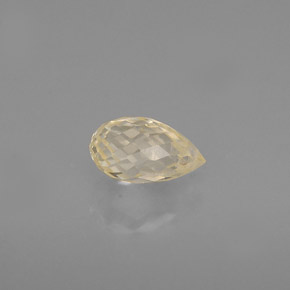 0.79 ct Gold Sapphire Gemstone, Sapphire Gem in Briolette with Hole Shape for Sale.