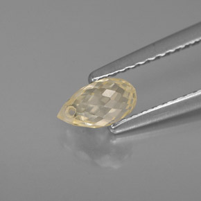 Sapphire Gemstone in 6.3 x 3.9 mm Size for Sale, Sapphire Stone in Yellow Golden Color