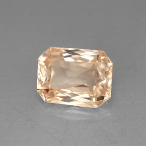 2.13 ct Orange Sapphire Stone, Natural Sapphire in Octagon / Scissor Cut Shape for Sale