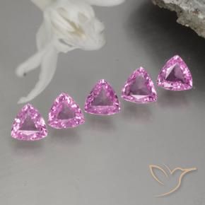 1.20 ctw Pink Sapphire Stones, Natural Sapphire in Trillion Facet Shape for Sale