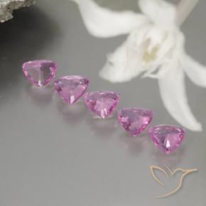 Sapphire Gemstones in 4 x 4 mm (calibrated) Size for Sale, Sapphire Stones in Light Royal Purple Pink Color