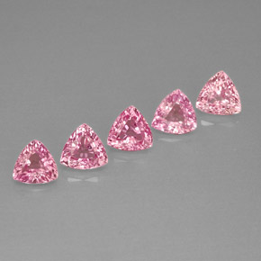1.46 ct Pink Sapphire Gemstone, Sapphire Gem in Trillion Facet Shape for Sale.