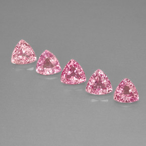 1.46 ct Pink Sapphire Stone, Natural Sapphire in Trillion Facet Shape for Sale
