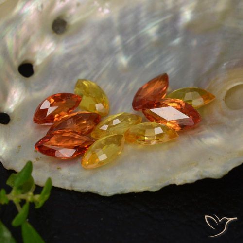 Multicolor Sapphire Gem - 0.3ct Marquise Facet (ID: 272201)