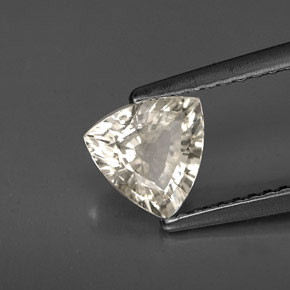 0.97 ct Yellow Sapphire Stone, Natural Sapphire in Trillion Facet Shape for Sale