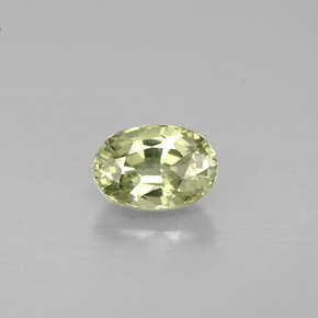 0.72 ct Green Sapphire Gemstone, Sapphire Gem in Oval Facet Shape for Sale.