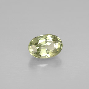 0.72 ct Green Sapphire Stone, Natural Sapphire in Oval Facet Shape for Sale