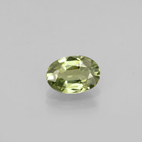 0.57 ct Green Sapphire Gemstone, Sapphire Gem in Oval Facet Shape for Sale.