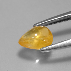 Sapphire Gemstone in 6.3 x 5 mm Size for Sale, Sapphire Stone in Yellow Golden Color