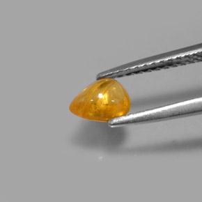 Sapphire Gemstone in 6.2 x 4.8 mm Size for Sale, Sapphire Stone in Yellow Golden Color