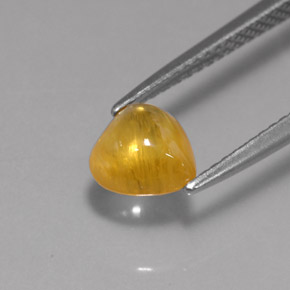 Sapphire Gemstone in 6.5 x 6.4 mm Size for Sale, Sapphire Stone in Yellow Golden Color