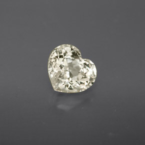 1.35 ct Yellow Sapphire Stone, Natural Sapphire in Heart Facet Shape for Sale