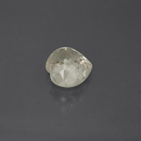 Sapphire Gemstone in 6.5 x 5.9 mm Size for Sale, Sapphire Stone in Light Yellow Color