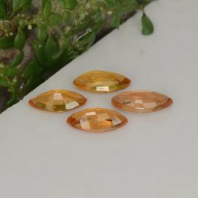 Sapphire Gemstones in 6 x 3 mm (calibrated) Size for Sale, Sapphire Stones in Orange Color