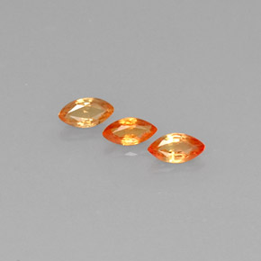 Naranja medio Zafiro Gema - 0.4ct Forma marquesa (ID: 275996)