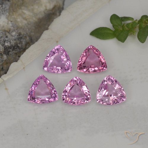 Purple-Pink Сапфир Камень - 0.2ct Огранка Триллион Фасетная (ID: 276013)