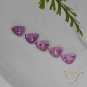 Sapphire Gemstones in 4.1 x 4 mm Size for Sale, Sapphire Stones in Deep Pinkish Purple Color