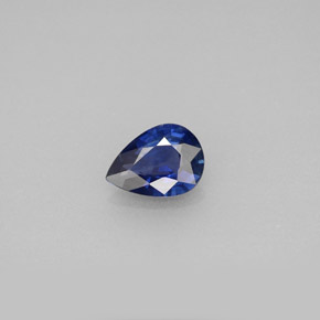 0.71 ct Blue Sapphire Gemstone, Sapphire Gem in Pear Facet Shape for Sale.