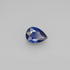 0.71 ct Blue Sapphire Stone, Natural Sapphire in Pear Facet Shape for Sale