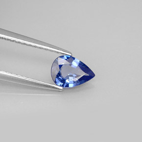 0.65 ct Blue Sapphire Stone, Natural Sapphire in Pear Facet Shape for Sale