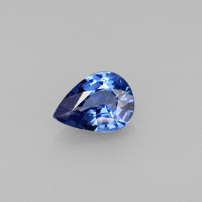 0.75 ct Blue Sapphire Gemstone, Sapphire Gem in Pear Facet Shape for Sale.