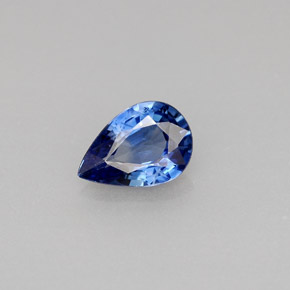 0.72 ct Blue Sapphire Gemstone, Sapphire Gem in Pear Facet Shape for Sale.