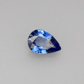 0.72 ct Blue Sapphire Stone, Natural Sapphire in Pear Facet Shape for Sale