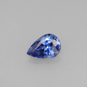 0.72 ct Blue Sapphire Gemstone, Sapphire Gem in Pear Facet Shape for Sale.