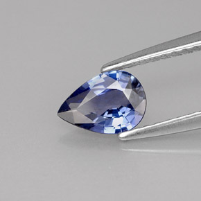0.64 ct Blue Sapphire Gemstone, Sapphire Gem in Pear Facet Shape for Sale.
