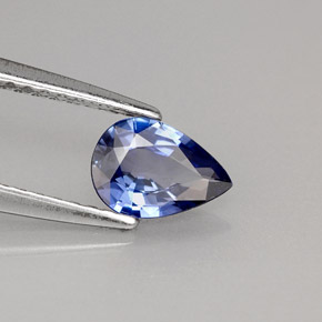 0.64 ct Blue Sapphire Stone, Natural Sapphire in Pear Facet Shape for Sale