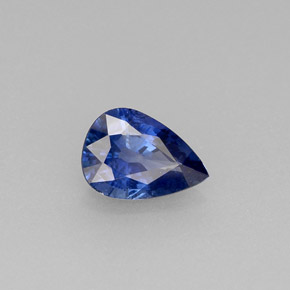 0.71 ct Blue Sapphire Stone, Natural Sapphire in Pear Facet Shape for Sale
