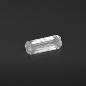 0.55 ct White Sapphire Gemstone, Sapphire Gem in Octagon Facet Shape for Sale.