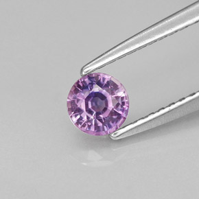 0.45 ct Violet Sapphire Gemstone, Sapphire Gem in Round Facet Shape for Sale.