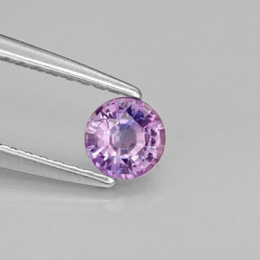 0.45 ct Violet Sapphire Stone, Natural Sapphire in Round Facet Shape for Sale