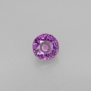 0.44 ct Violet Sapphire Stone, Natural Sapphire in Round Facet Shape for Sale