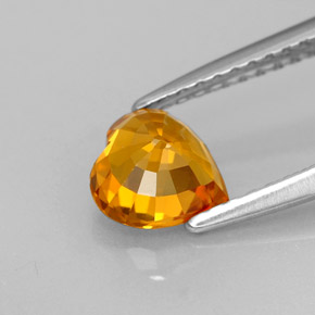 Sapphire Gemstone in 6 x 6 mm (calibrated) Size for Sale, Sapphire Stone in Yellow Orange Color