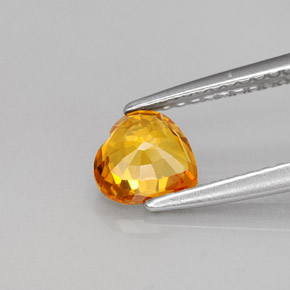 Sapphire Gemstone in 6 x 6 mm (calibrated) Size for Sale, Sapphire Stone in Yellow Orange Color