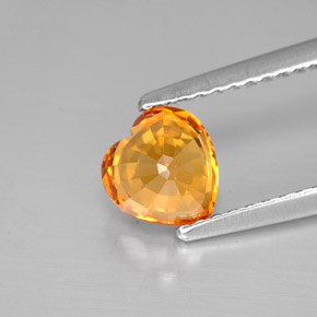 Sapphire Gemstone in 6 x 6 mm (calibrated) Size for Sale, Sapphire Stone in Golden Orange Color