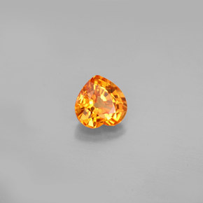 1.07 ct Orange Sapphire Stone, Natural Sapphire in Heart Facet Shape for Sale