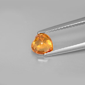 Sapphire Gemstone in 6 x 6 mm (calibrated) Size for Sale, Sapphire Stone in Golden Orange Color