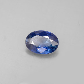 0.76 ct Blue Sapphire Stone, Natural Sapphire in Oval Facet Shape for Sale