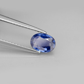 0.82 ct Blue Sapphire Stone, Natural Sapphire in Oval Facet Shape for Sale