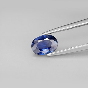 0.76 ct Blue Sapphire Gemstone, Sapphire Gem in Oval Facet Shape for Sale.